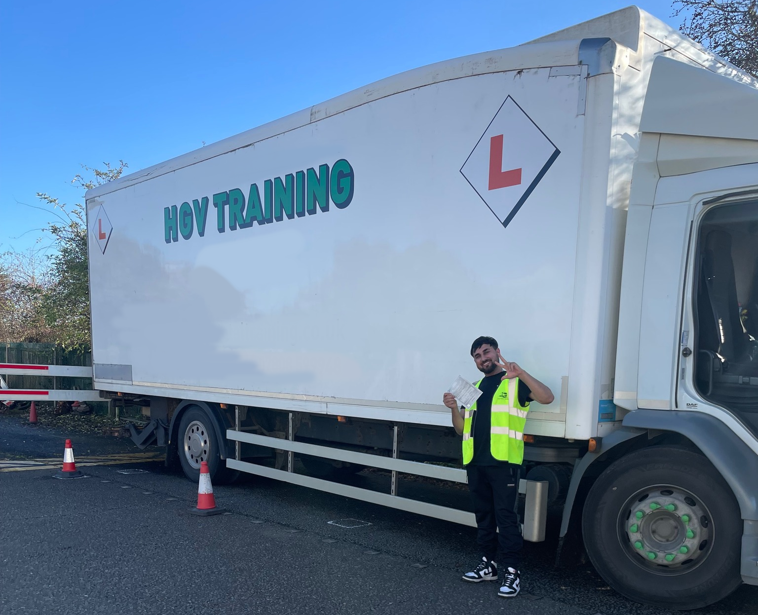 Trainee practicing maneuvers in the Rugby yard